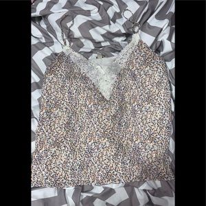 Versona speckled with lace on top tank